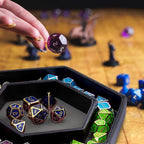 SIQUK Dice Tray with Lid Hexagon Dice Rolling Tray Dice Holder - Image 7