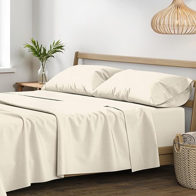 XOOX Linen 100% Egyptian Cotton Sheets Set by XOOXLinen