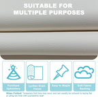 White Faux Leather Fabric 118"×55" Lychee Grain Upholstery Vinyl - Image 3