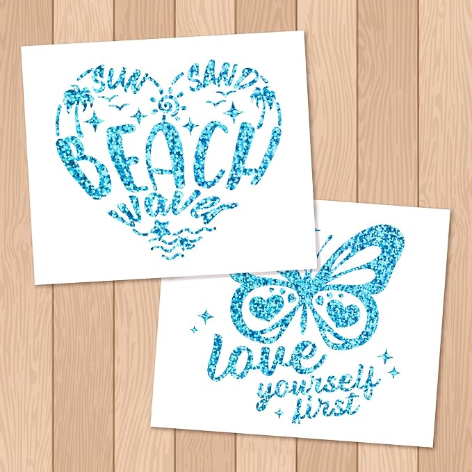 HTVRONT Holographic Glitter Permanent Vinyl, Silhouette - Image 7