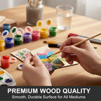 100 Pcs Unfinished Wood Pieces Blank Wood Squares Round Corner - Image 5