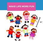 Fun Express Hand Puppets for Kids, 8 Multicultural, 14 Inch | Plush - Image 4