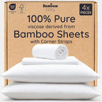 Bambaw 100% Viscose Derived from Bamboo Sheets Full Size Set – 4pcs Cooling by Bambaw