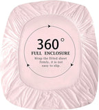 FreshCulture Pure Cotton Fitted Sheets Full Size, 300 Thread Count Percale - Image 4