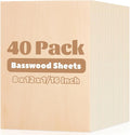 MIVIDE 40 Pack Basswood Sheets, 2mm Basswood by MIVIDE