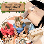 Basswood Carving Blocks for Crafts, Cymuber 24 PCS Whittling Wooden Blockss Kit - Image 5