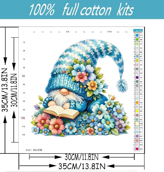 Gnome Stamped Cross Stitch Kits - Image 2