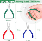 WORKPRO Jewelry Pliers Set, 3 Pack Jewelry Making Tool Kit- Needle Nose - Image 2