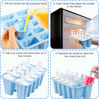 Popsicle Molds, 10 Pieces Silicone Popsicle Molds - Image 6