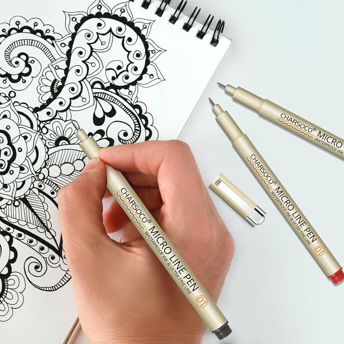05 Micro Pen, Waterproof Archival Ink, 0.48mm Fineliner Ink Pens - Image 4
