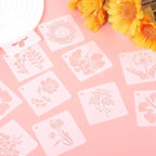 20 Pcs Flower Stencils for Crafts Reusable Flower Stencils for Painting on Wood - Image 5