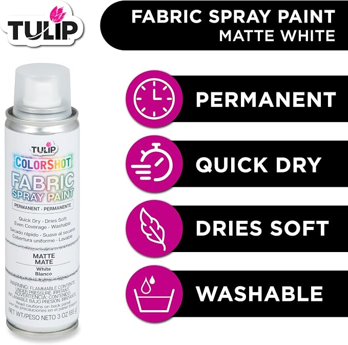 Tulip ColorShot Instant Fabric Spray Paint, Permanent Color Spray-On Fabric - Image 2