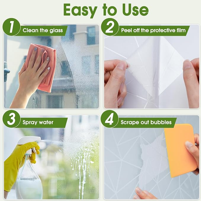 Coavas Frosted Glass Window Privacy Film, Static Cling Decorative Covering - Image 9