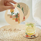Clendo 8 Pcs Bohemian Style Diamond Painting Coasters Kits - Image 5