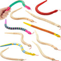 Gejoy 150 Pieces 12 Inch Wooden Snakes Unfinished Wiggly Jointed Flexible Wood by Unknown