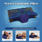Cervical Pillow for Neck Pain Relief, Cooling Contour Memory Foam Pillows - Image 5