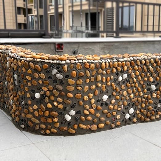 YISZM 20lbs Yellow River Rocks for Landscaping, 2-3 Inch Natural Pebbles for - Image 7