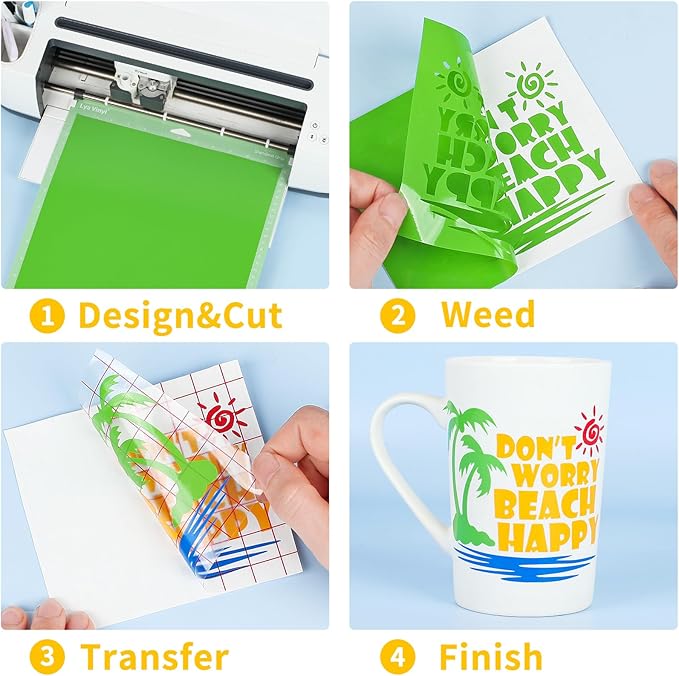 Lya Vinyl 55 Pack Permanent Adhesive Vinyl Sheets - Image 3