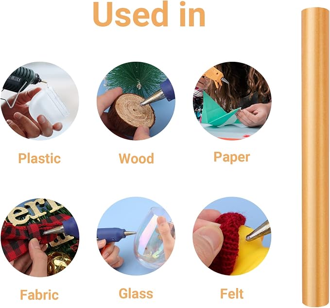 48 Pack Metallic Gold Hot Glue Sticks Full Size, Wax Sticks - Image 6
