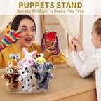 Wooden Puppet Stand, Education Wooden Puppet Tree Store and Display Doll Holder - Image 2