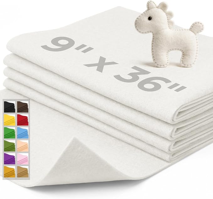 IONTACH 9" X 36" Soft Felt Sheets 1.6mm Thick | Acrylic Felt Fabric by IONTACH