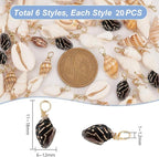 PH PandaHall Shell Pendants Spiral Seashells Craft Charms Cowrie Sea Shells - Image 2