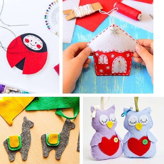 12" x 12" Squares Felt Sheets Fabric, 1mm Thick Halloween Christmas Fabric Fall - Image 4