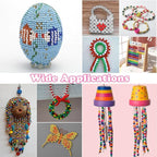 1100pcs QPIXVB Pink Pony Beads, Hair Bead - Image 5
