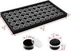Ikee Design Black Foam Gem Jars Showcase Stackable Display Tray - Image 2