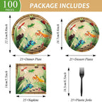 Qyeahkj 100 Pcs Bug Party Plates Napkins Supplies, Spring Summer Ladybugs Bee - Image 2