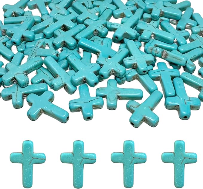 Turquoise Cross Beads for Bracelet Making by PAMIRTONG