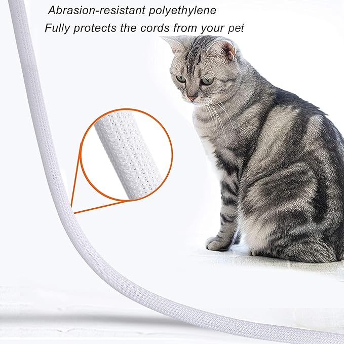 10ft - 1 inch Braided Cable Management Sleeve Cord Protector - Self-Wrapping - Image 4