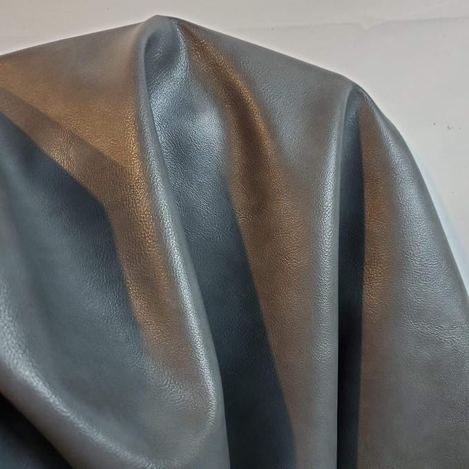 NAT Leathers | Gray Two Tone Soft Faux Vegan Leather Sheet PU Peta Approved by NATLeathers