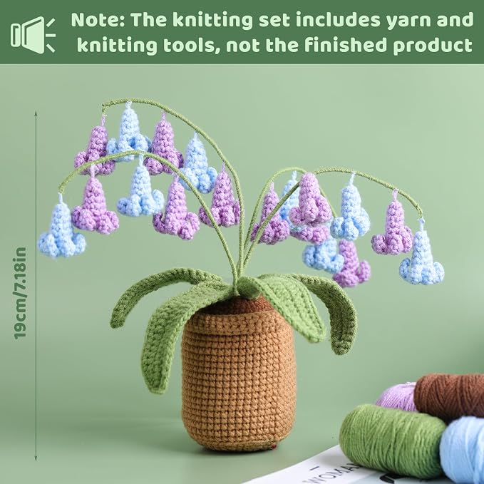 kgxulr Crochet Kit, Crochet Flowers Kit | Crochet Kit - Image 3