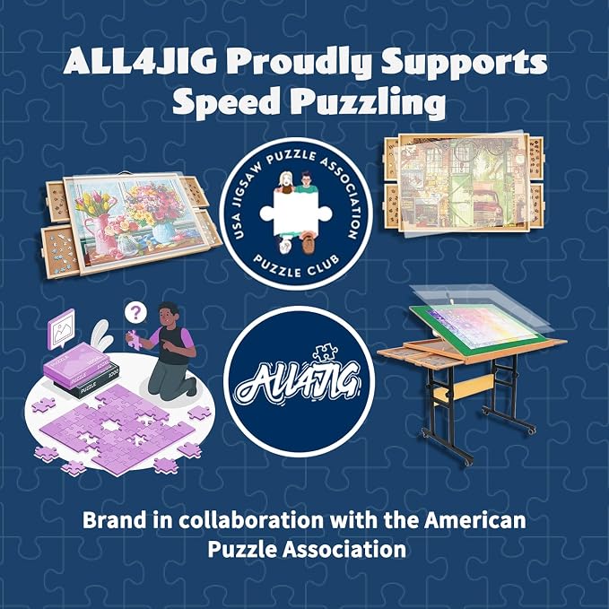ALL4JIG 1500 Pieces 2-in-1 Tilting & Rotating Puzzle Board, 34.25" x 25.20" - Image 7
