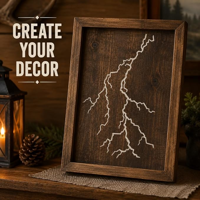 Lightning Bolt Stencil | Reusable Nature Street Art Inspirational Graffiti - Image 7