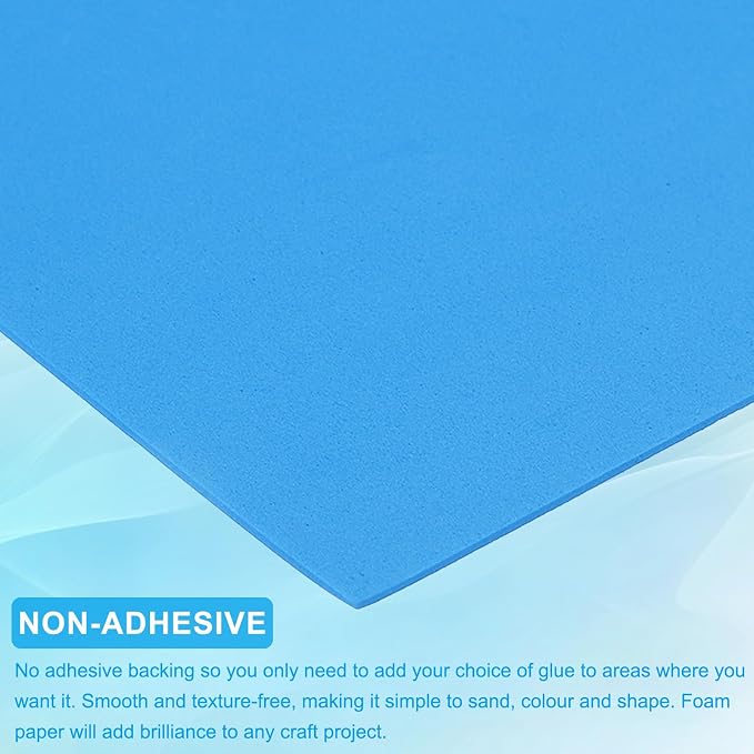 PATIKIL EVA Foam Sheet 10Pcs 12x8 Inch 2mm Thick Sky Blue | Easy Cutting EVA - Image 4