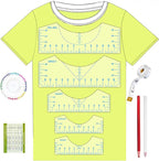 5Pack Tshirt Ruler Guide for Vinyl Alignment, T Shirt Rulers to Center Designs by TIETOC