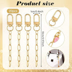 LXUEJIE 20 Pcs Gold Keychain Making Kit, Metal Bag Charms - Image 2