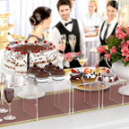 HIIMIEI Clear Acrylic Display Risers 2 Sets, 3-Tier Risers Stands Showcase - Image 5