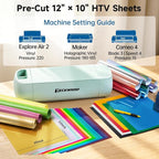 TECKWRAP Heat Transfer Vinyl for T-Shirts 60 Sheets 10"x12" Easy Cut & Weed | - Image 3