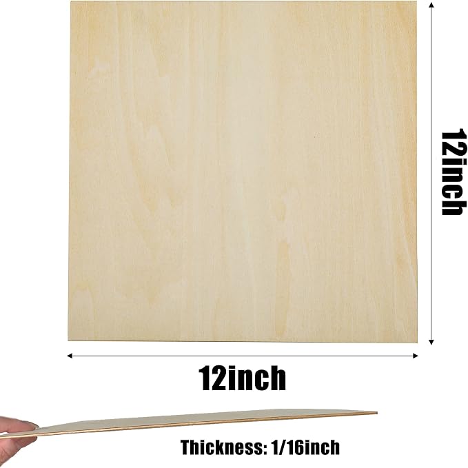 Unfinished Wood, 6 Pack Basswood Sheets - Image 2