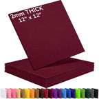 2mm Stiff Felt Sheets 12" X 12" | Thick Polyester Felt Material, DIY Craft by Luceinvita