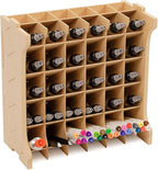 Paint Rack Organizer for 30 Bottles, Craft Supplies Storage, MDF Material by Bucasso