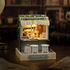 Miniature House Kit, CUTEROOM Tiny House Kit Wooden Dollhouse Kit Mini House - Image 6