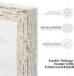 puthiac 4x6 Rustic Farmhouse Picture Frame, Distressed White, 1 Pack | - Image 2