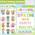 Spring Healthy Bulletin Board Set Spring Into Healthy Habits Classroom - Image 3