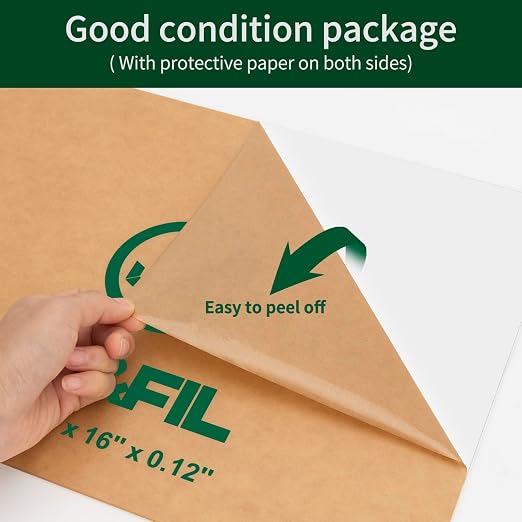 UU&FIL White Acrylic Sheets 12" x 16"x 1/8", 2 Pack 38.7% Translucent White - Image 3