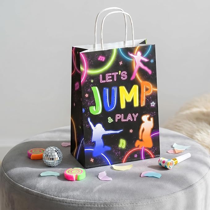 Glezo 24 Pack Jump Party Favor Bags, Let’s Jump and Play Gift Bags - Image 3