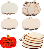48PCS Unfinished Wood Pumpkin Cutouts by QDXATIVP